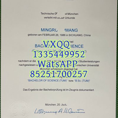 德国慕尼黑工业大学(TUM)毕业证与成绩单:工作入职学历认证所需材料与流程
