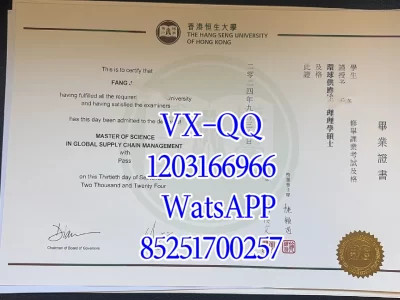 恒生大学毕业证书