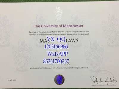 曼彻斯特大学毕业证