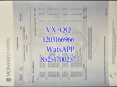 澳洲莫纳什大学成绩单-Transcript of Monash University, Australia