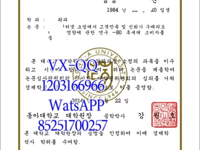 韩国东亚大学毕业证