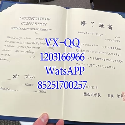 关西学院大学毕业证Kansai University Diploma