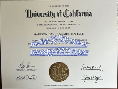 加州大学圣地亚哥分校毕业证University of California-San Diego