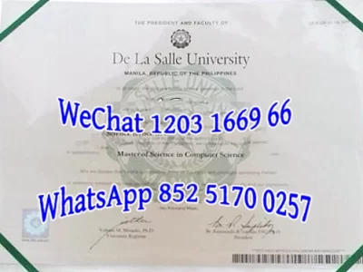 德拉沙大学新版本毕业证Diploma from De La Salle University
