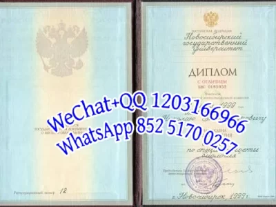 新西伯利亚国立大学毕业证-Diploma from Novosibirsk State University