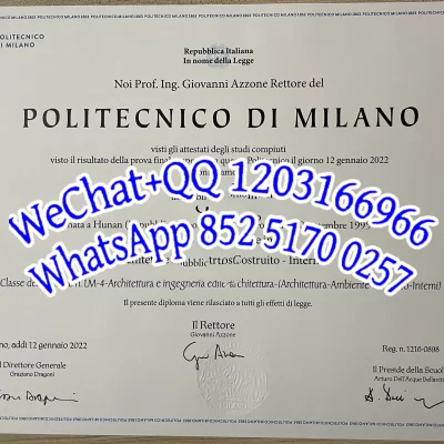 米兰理工大学文凭Diploma from Politecnico di Milano
