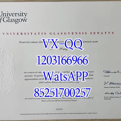 英国格拉斯哥大学文凭Diploma from the University of Glasgow, UK