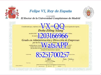 马德里康普顿斯大学文凭Diploma from Complutense University of Madrid