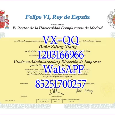 马德里康普顿斯大学文凭Diploma from Complutense University of Madrid
