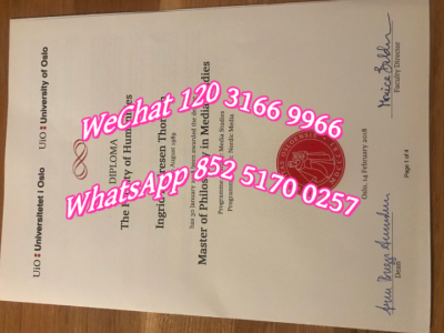 奥斯陆大学毕业证-Diploma from the University of Oslo