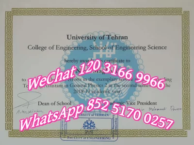 德黑兰大学毕业证_Diploma from Tehran University_