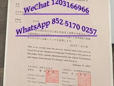 日本语能力认定书N3_副本